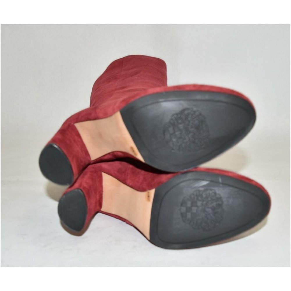 New! VINCE CAMUTO Femmie Tall Shaft Boot Red Suede Size 6.5 M T2 - Picture 7 of 8